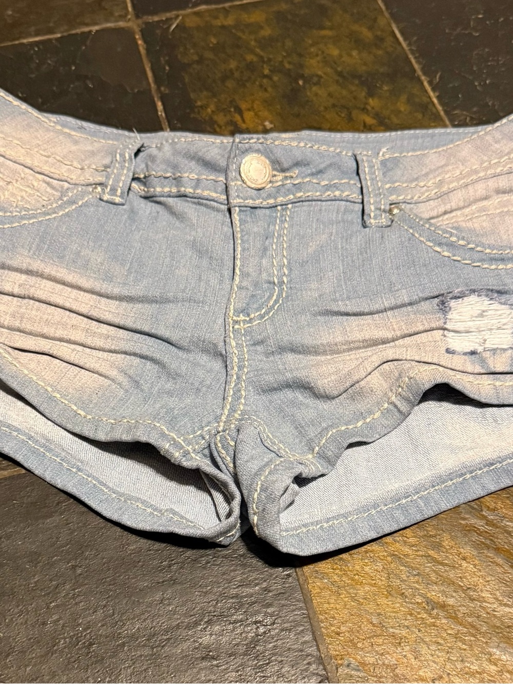 Almost Famous Light Wash Denim Short Shorts